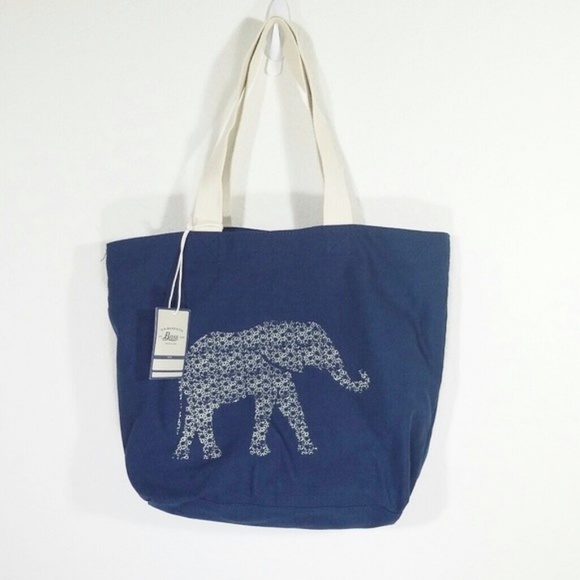 Bass Handbags - Bass Top Zip Elephant Graphic Tote Handbag